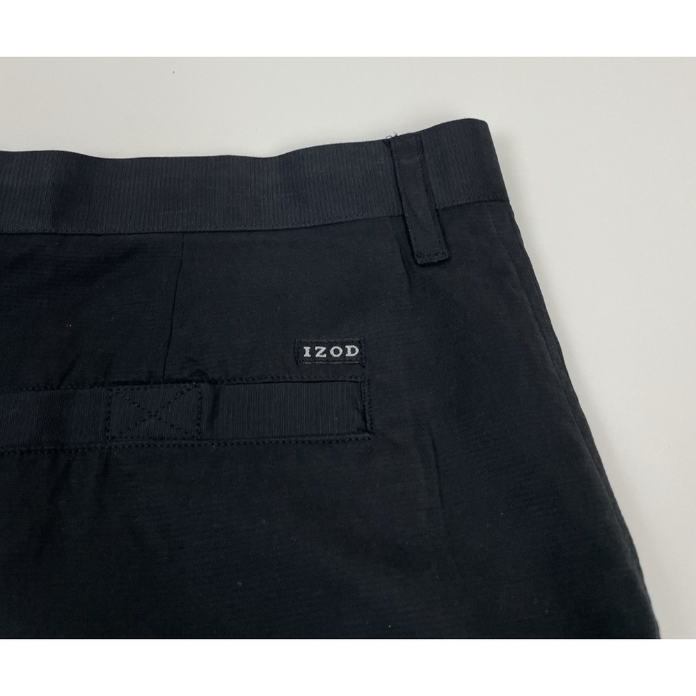 New IZOD XFG Golf Shorts Mens Classic Fit Black Flat Frnt Style5063 Size 40 NWT - Picture 6 of 16